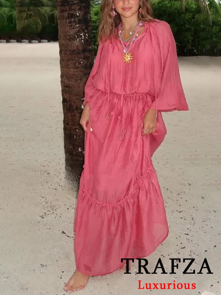 Loose Blouse and Skirt Two Piece Set