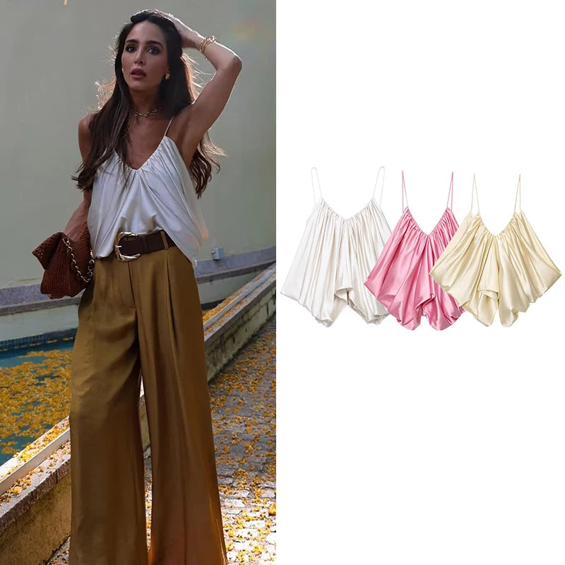 Loose V-neck Top