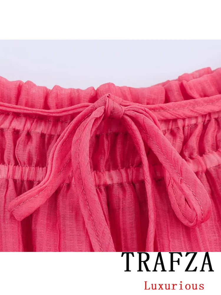 Loose Blouse and Skirt Two Piece Set