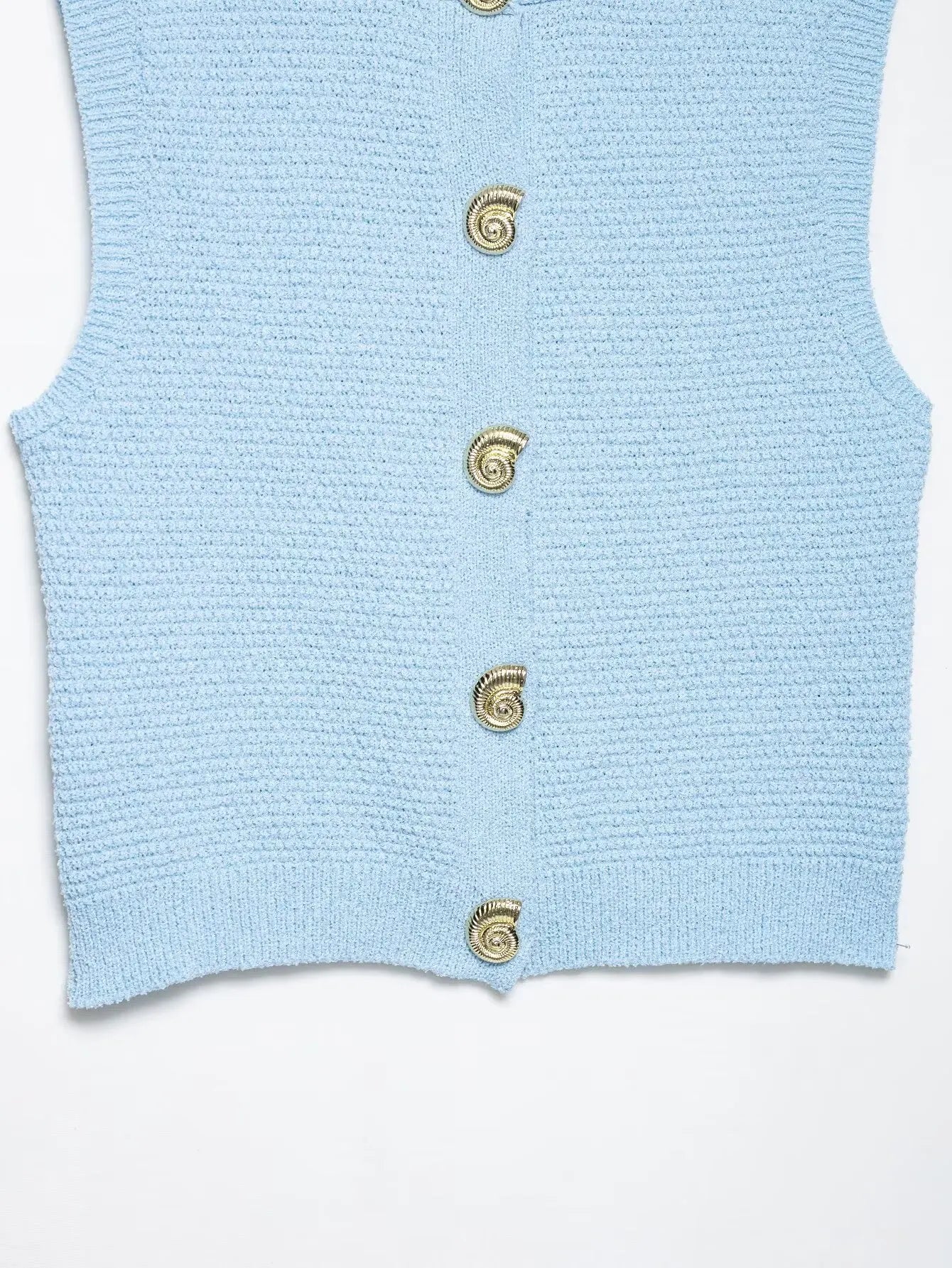 Buttons Knitting Vest