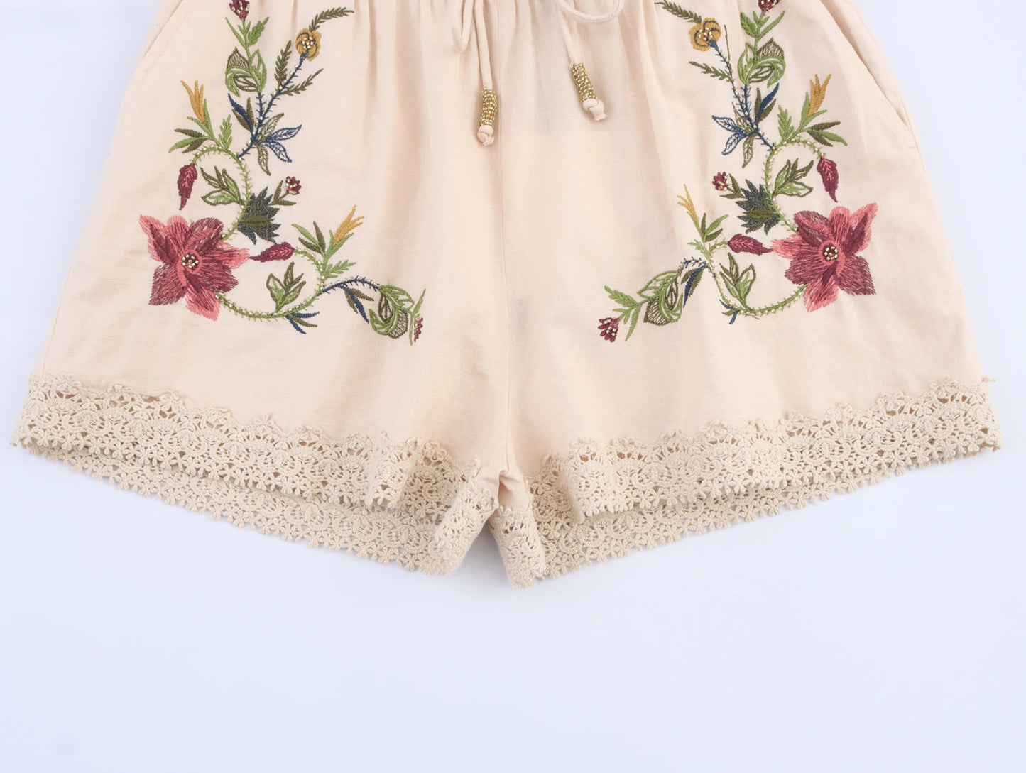 Embroidery Short and Top two piece set