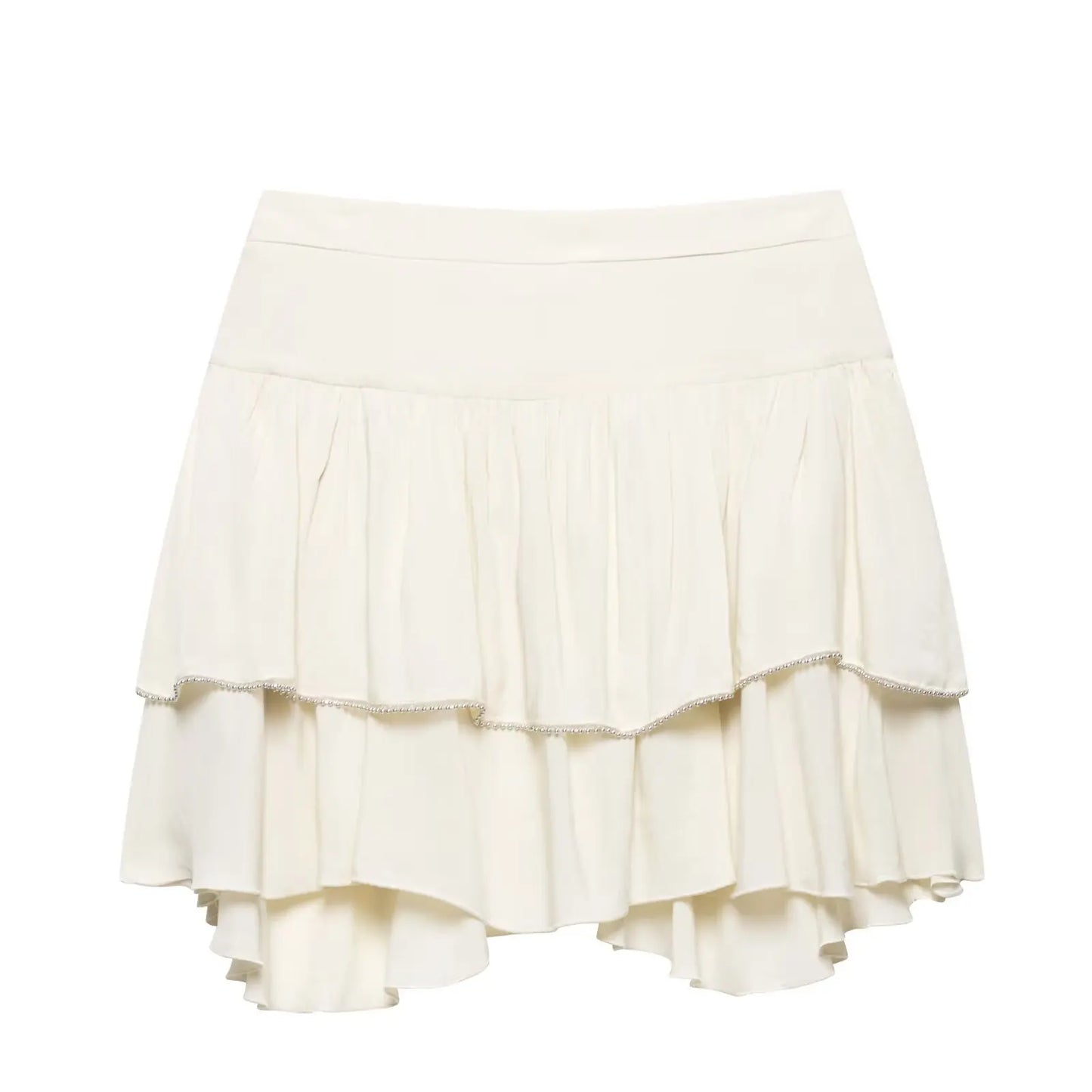 Cascading Ruffles Mini Skirt