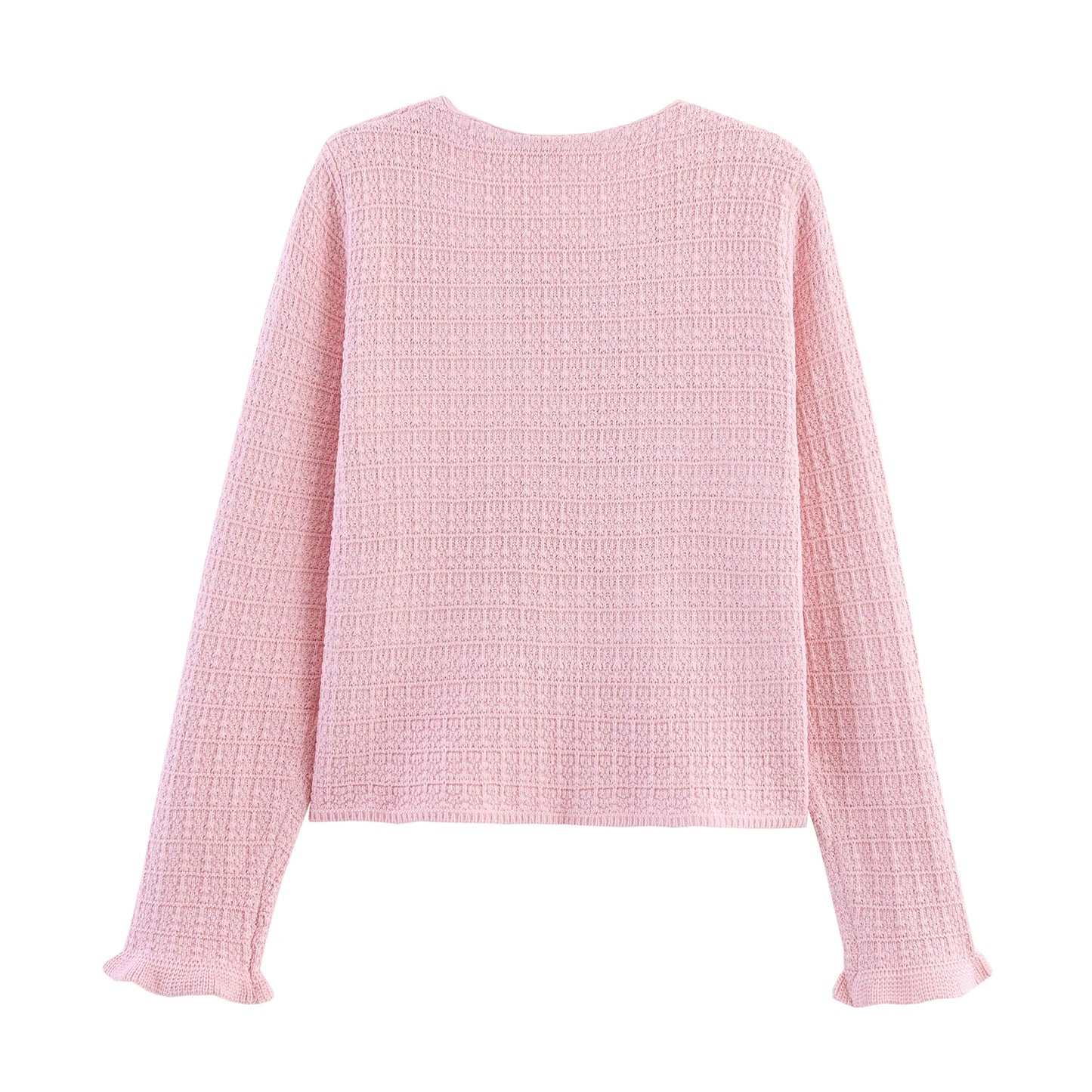 Short and Sleeve Knitted Cardigan Half Skirt Set
