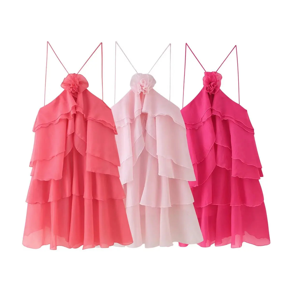 ruffled short dress