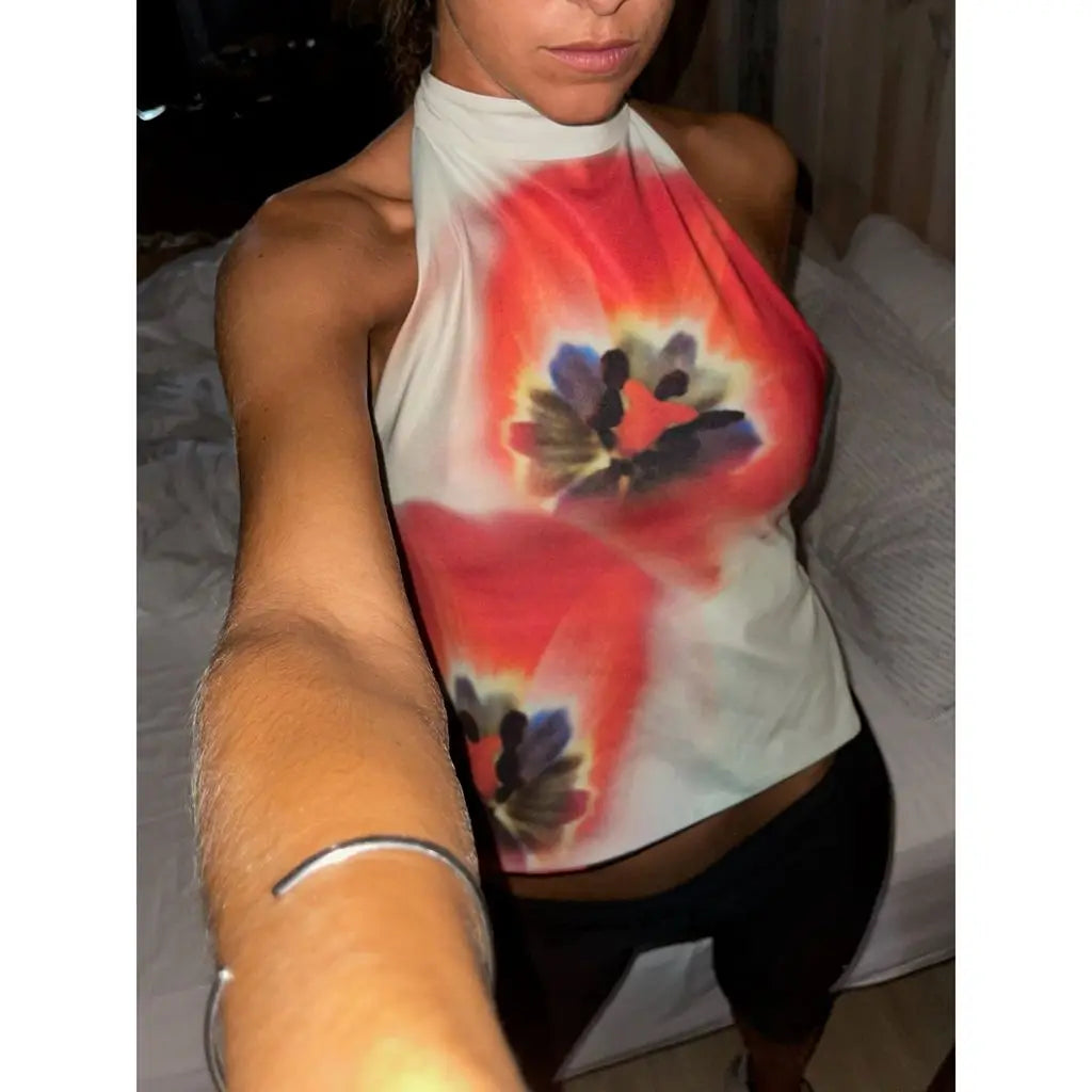 Backless Flower Top