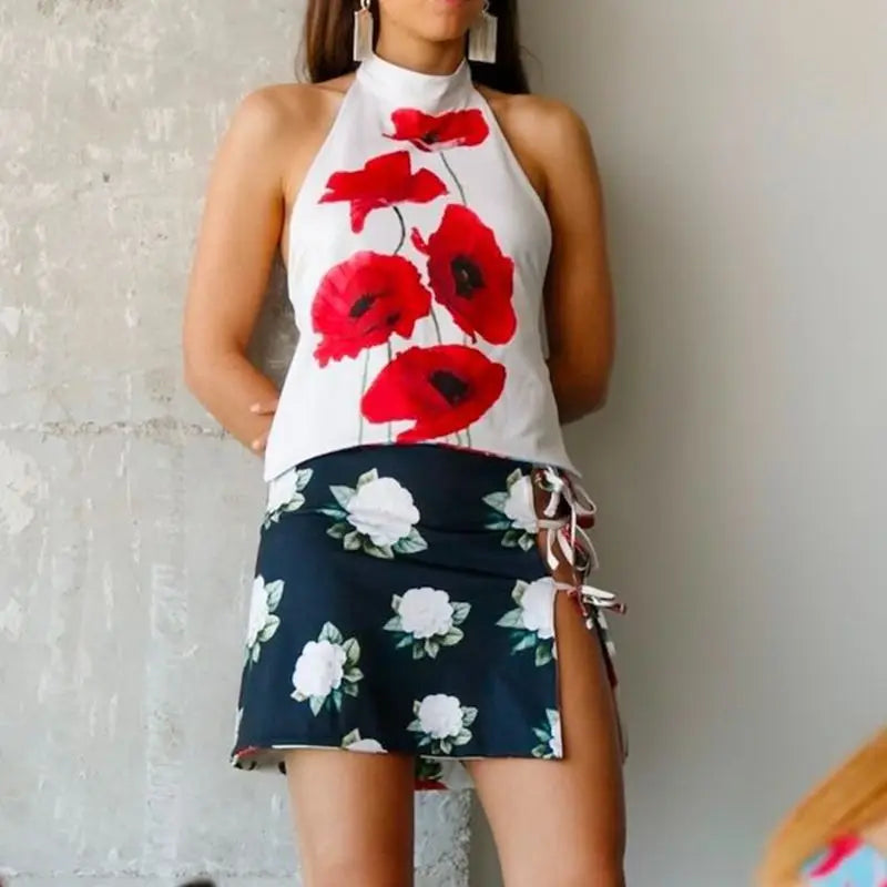 Backless Flower Top