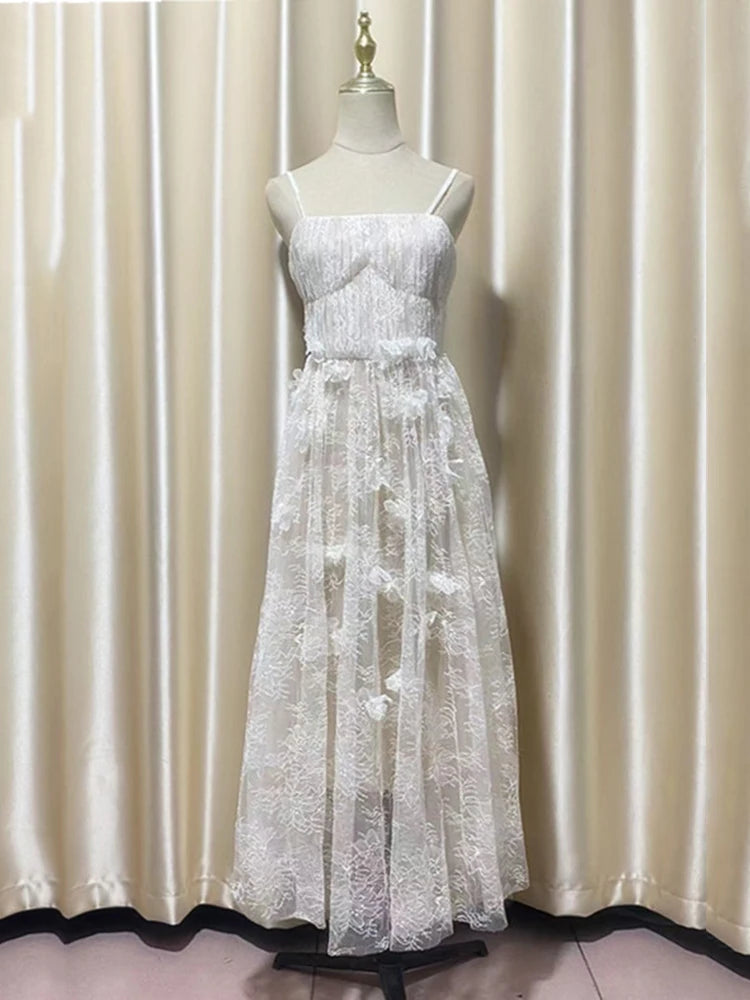 Butterfly Flower Strap Dress