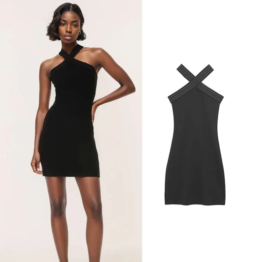 Tight Neck Tube Dress