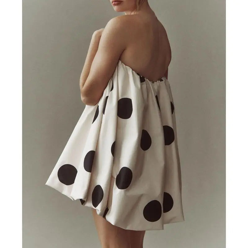 Dot Print Puffball Dress