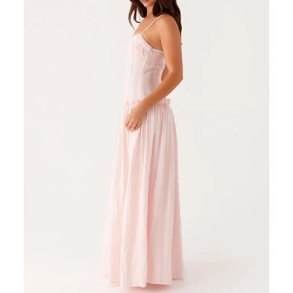 Ruffled Low Waist Slip Cami Dress