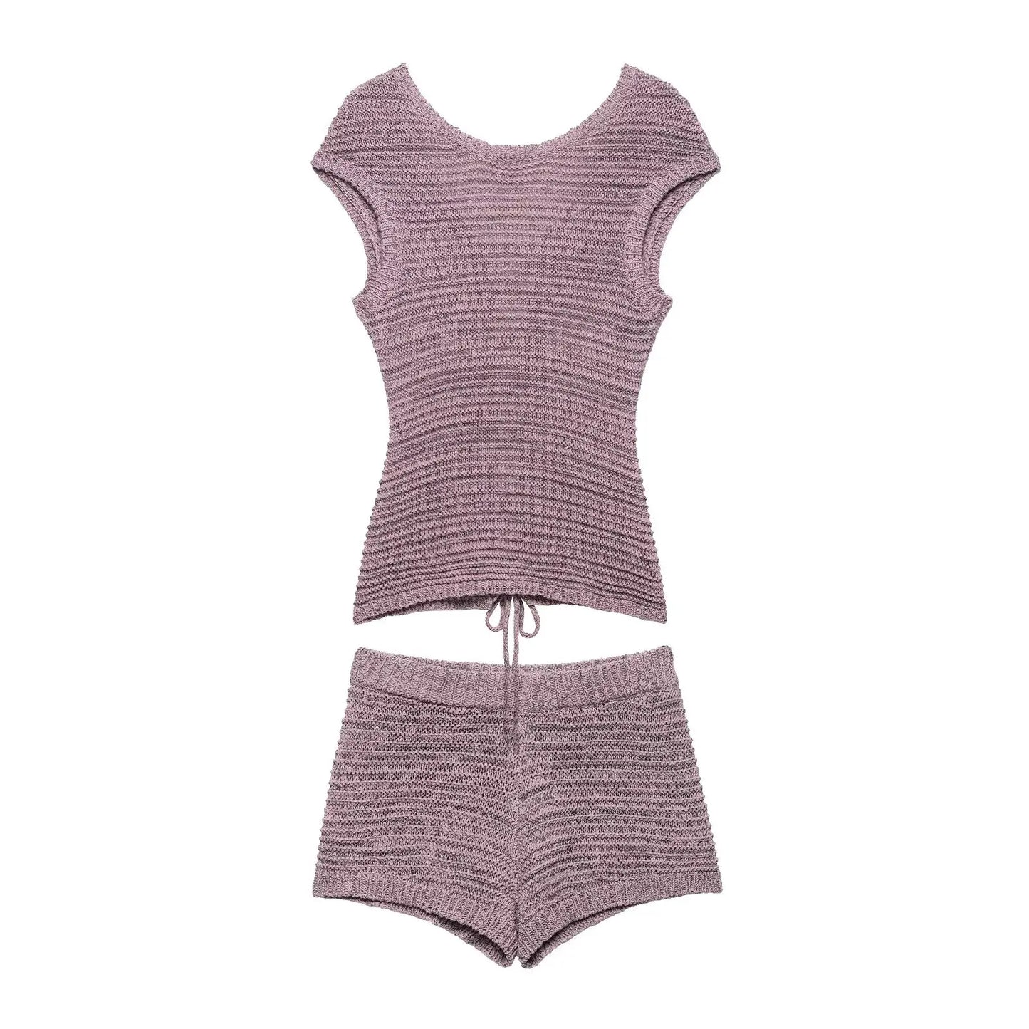 knitted two-piece suit