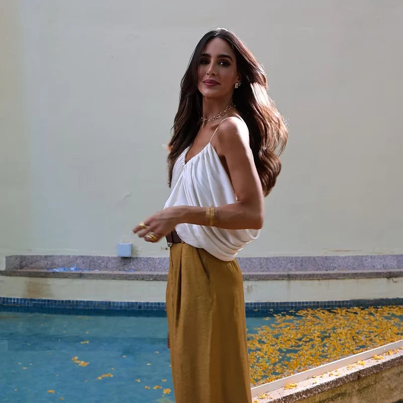 Loose V-neck Top