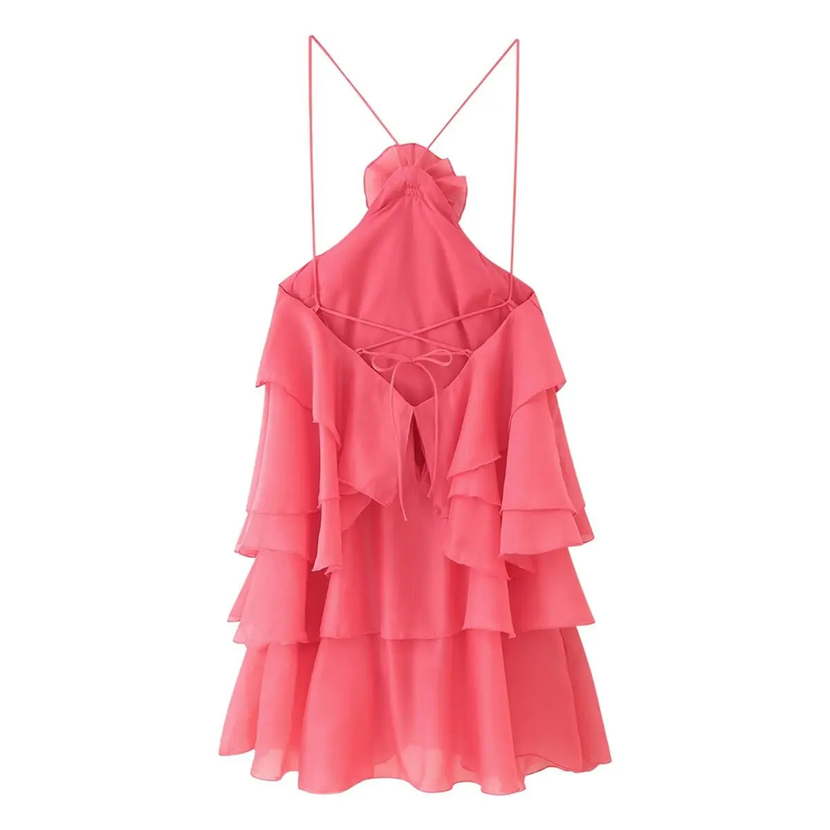 ruffled short dress