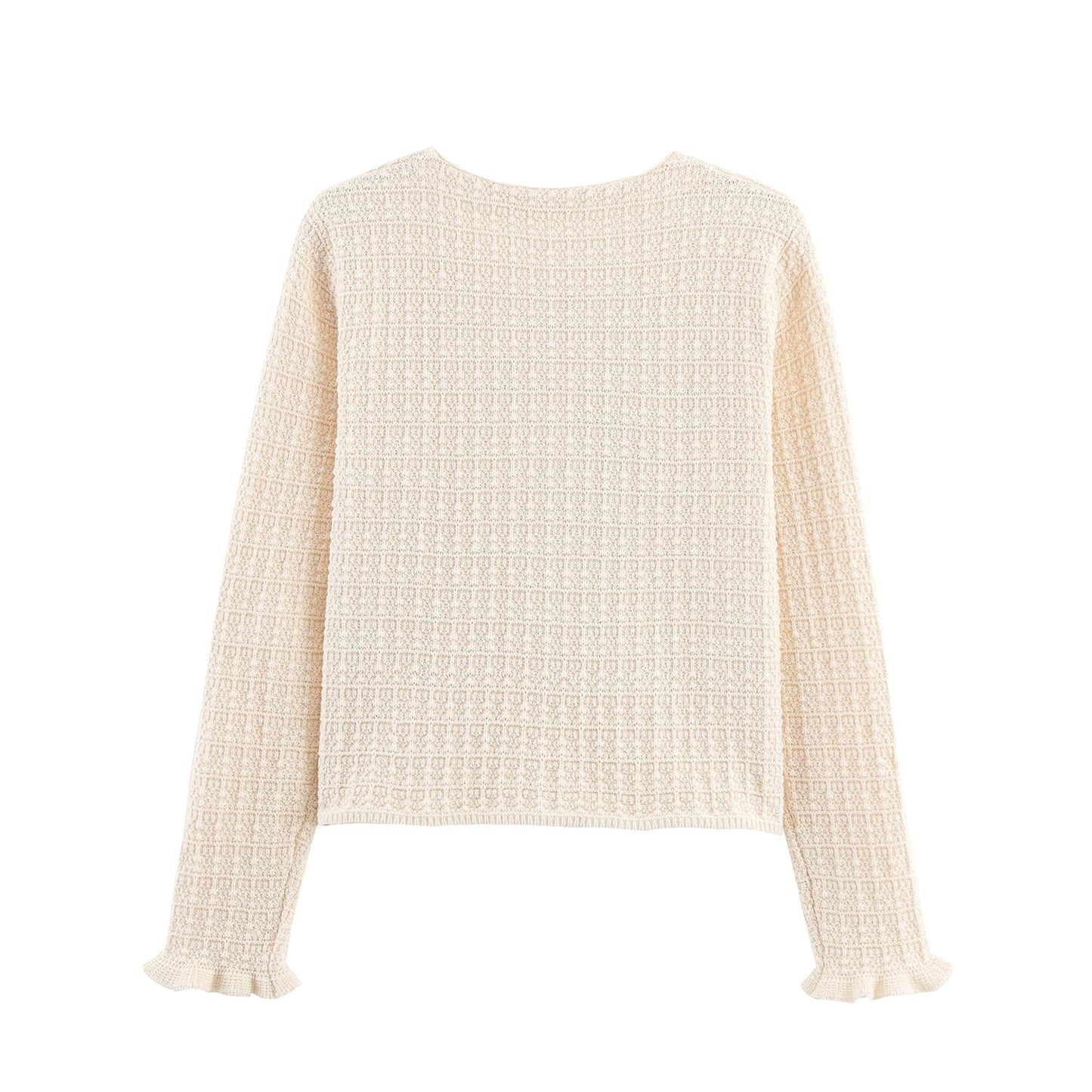 Short and Sleeve Knitted Cardigan Half Skirt Set