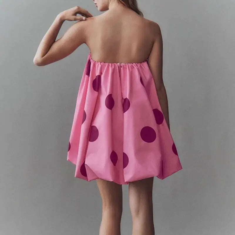 Dot Print Puffball Dress