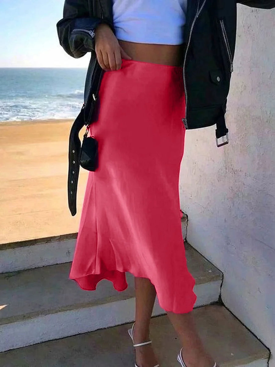 Silky Midi Skirt