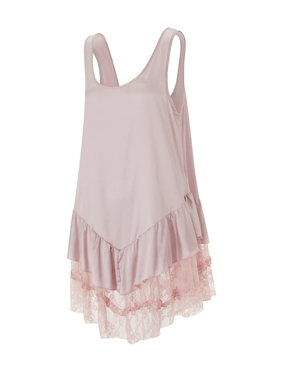Ruffled Backless Mini Dress
