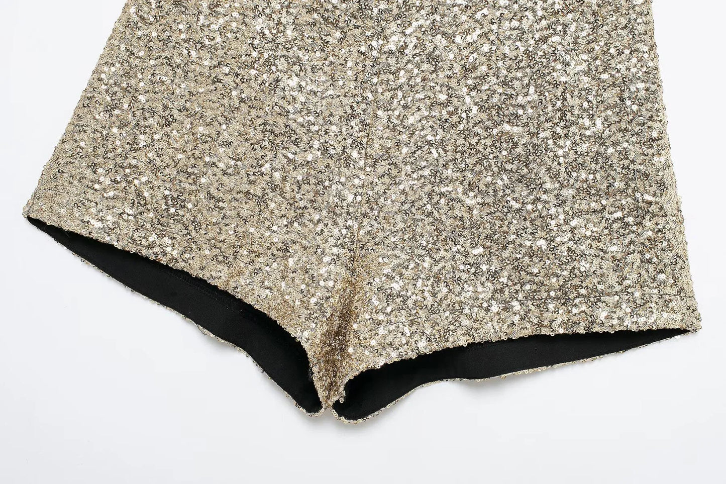 Sequins Mid-waist Shorts