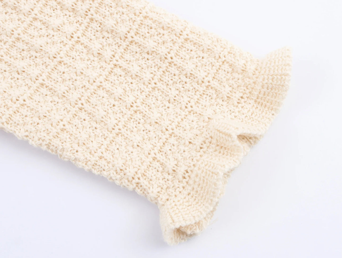 Short and Sleeve Knitted Cardigan Half Skirt Set