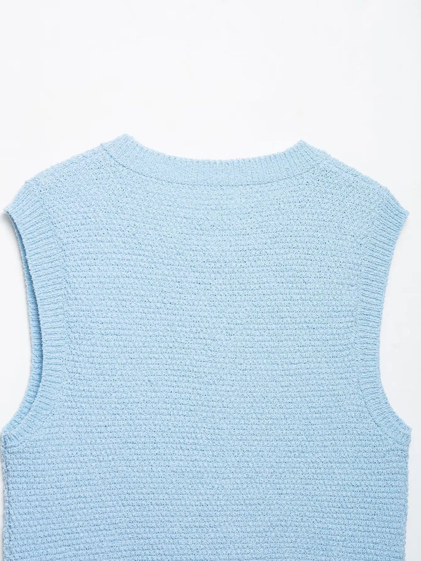 Buttons Knitting Vest