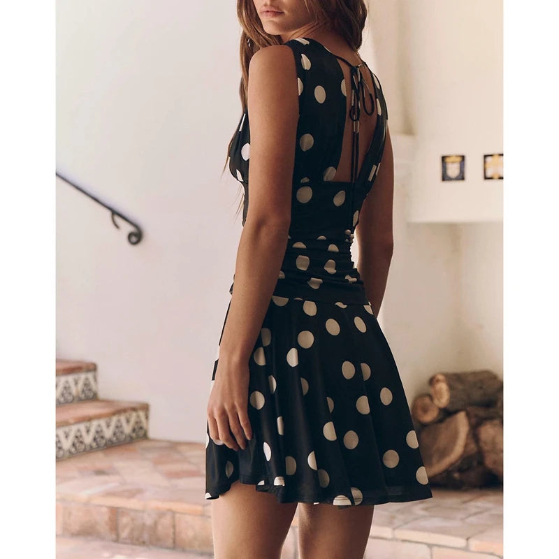 Dots Print Tank Dress