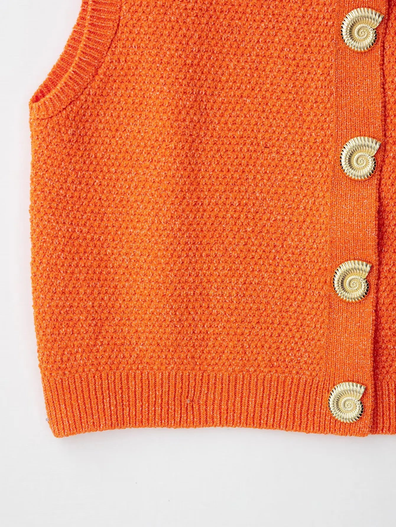 Buttons Knitting Vest