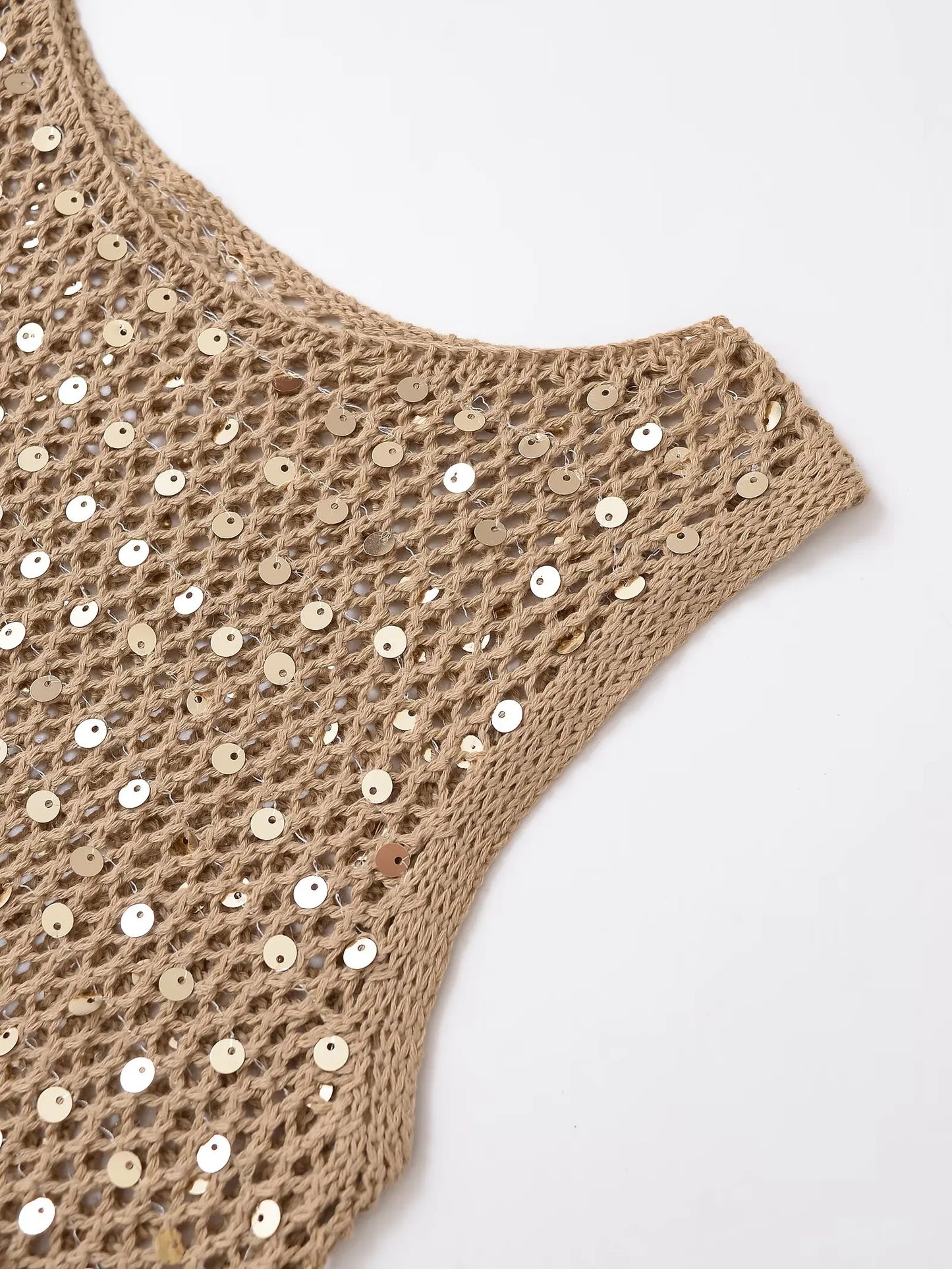 sequin sleeveless top