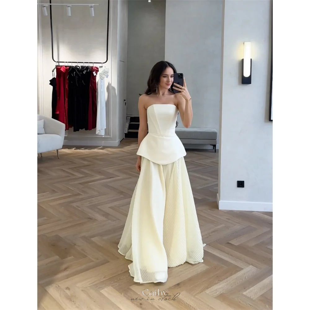 White Strapless Dress