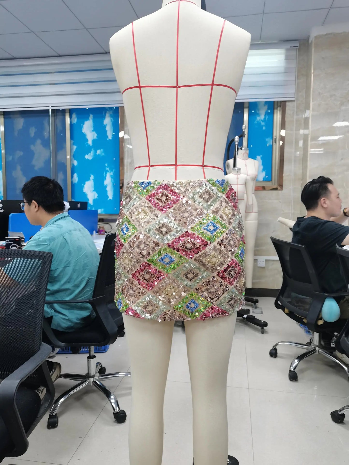 Sequins Mini Skirt