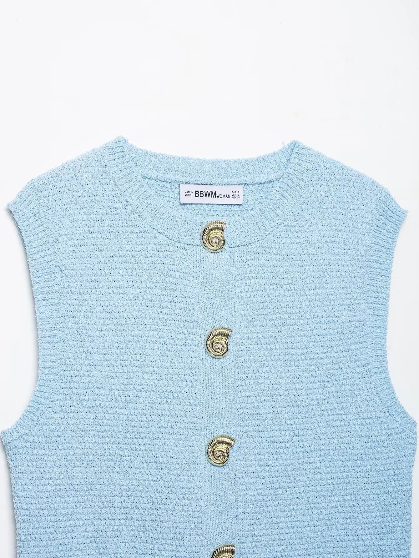 Buttons Knitting Vest