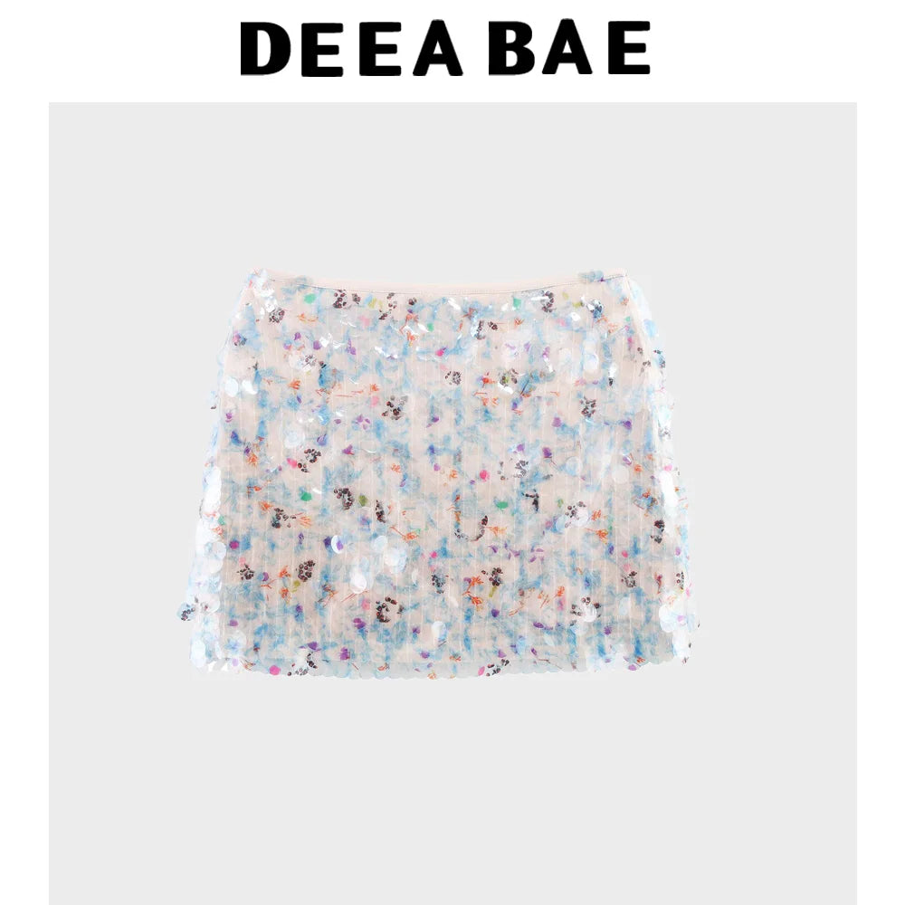 Sequin mini skirt
