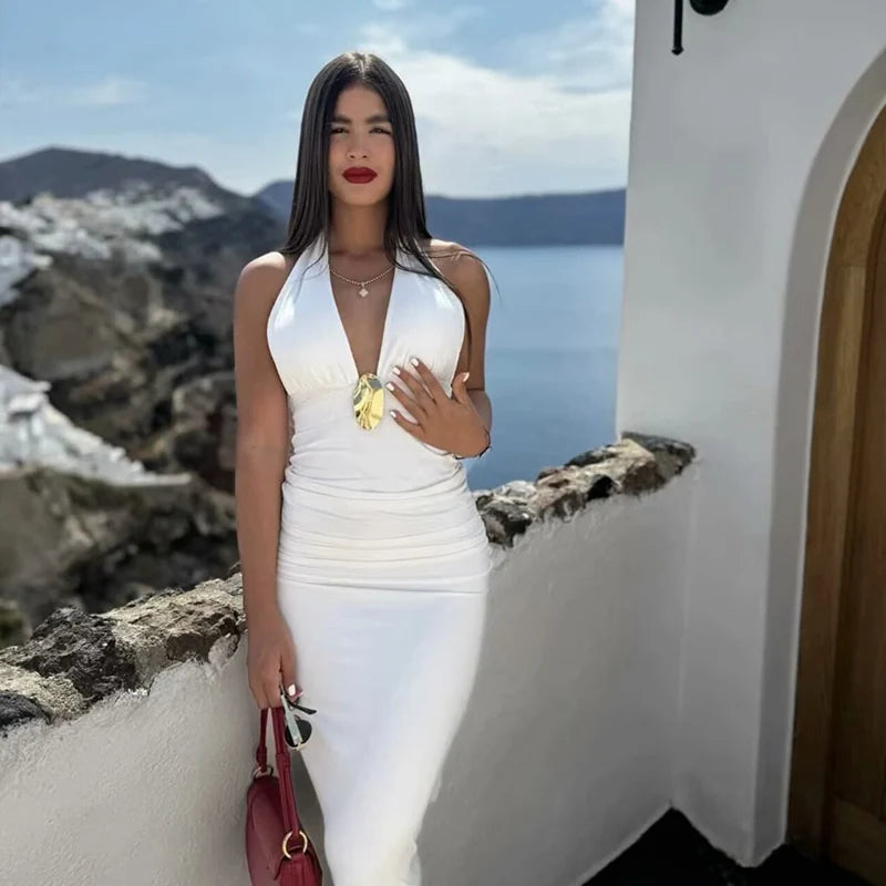 V-neck Maxi Dress