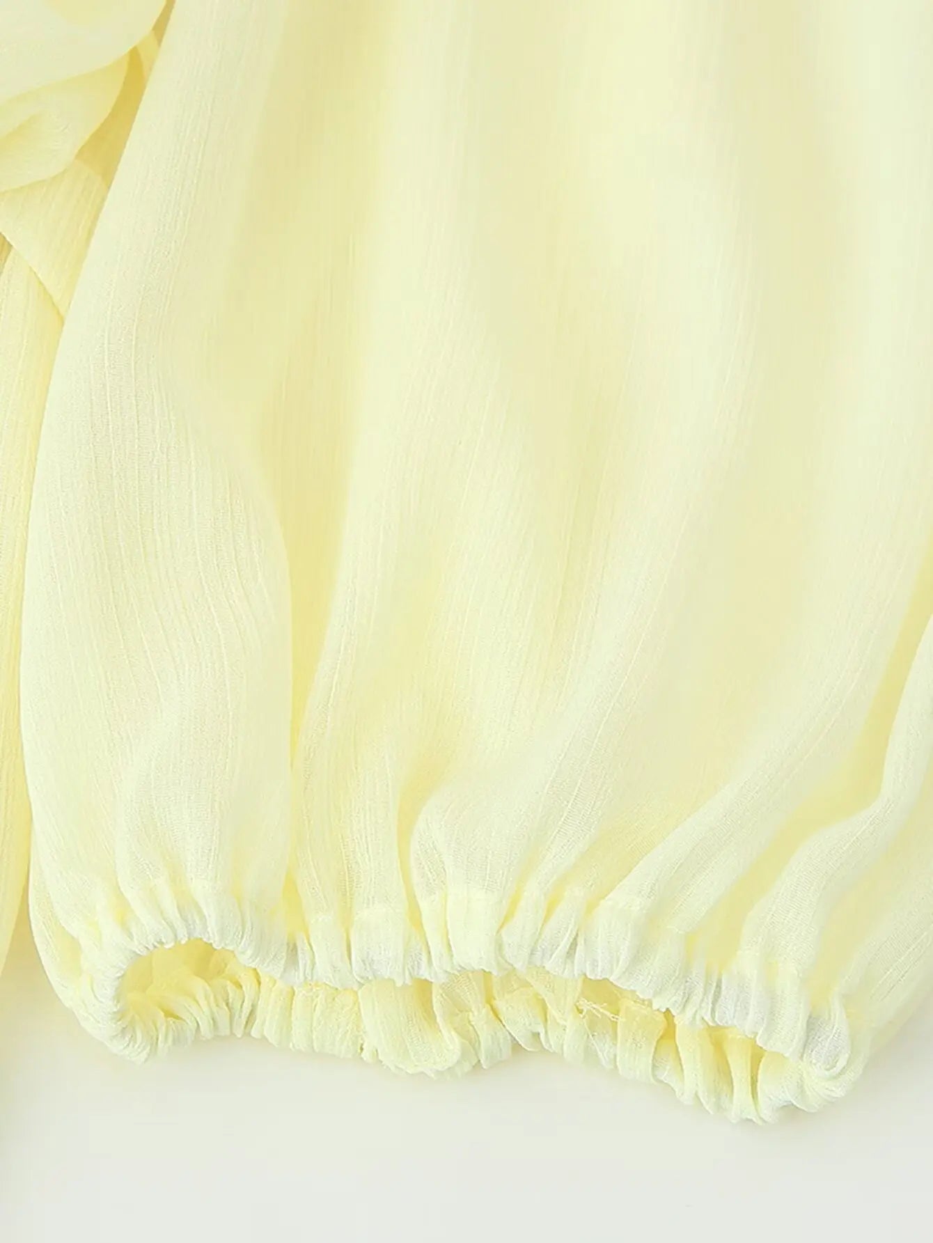 pleated long-sleeved dress