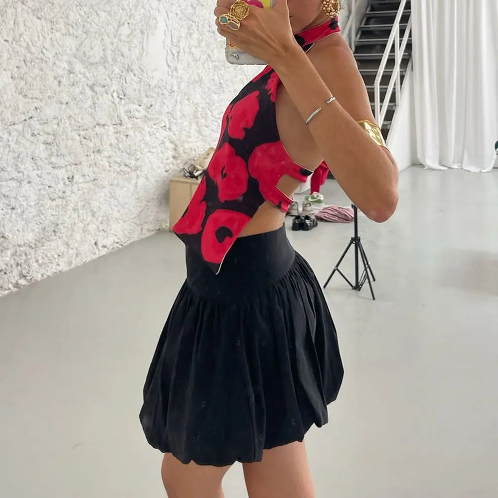 Backless Flower Top