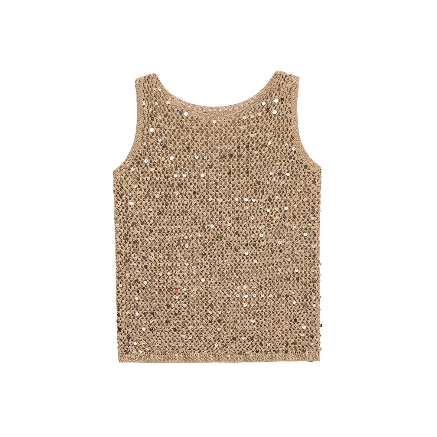 sequin sleeveless top