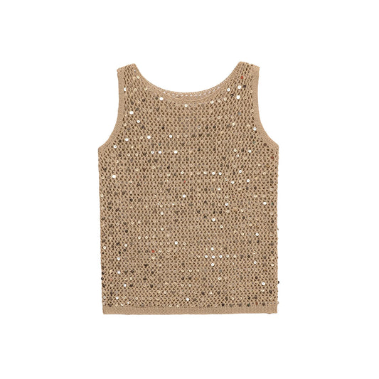 sequin sleeveless top