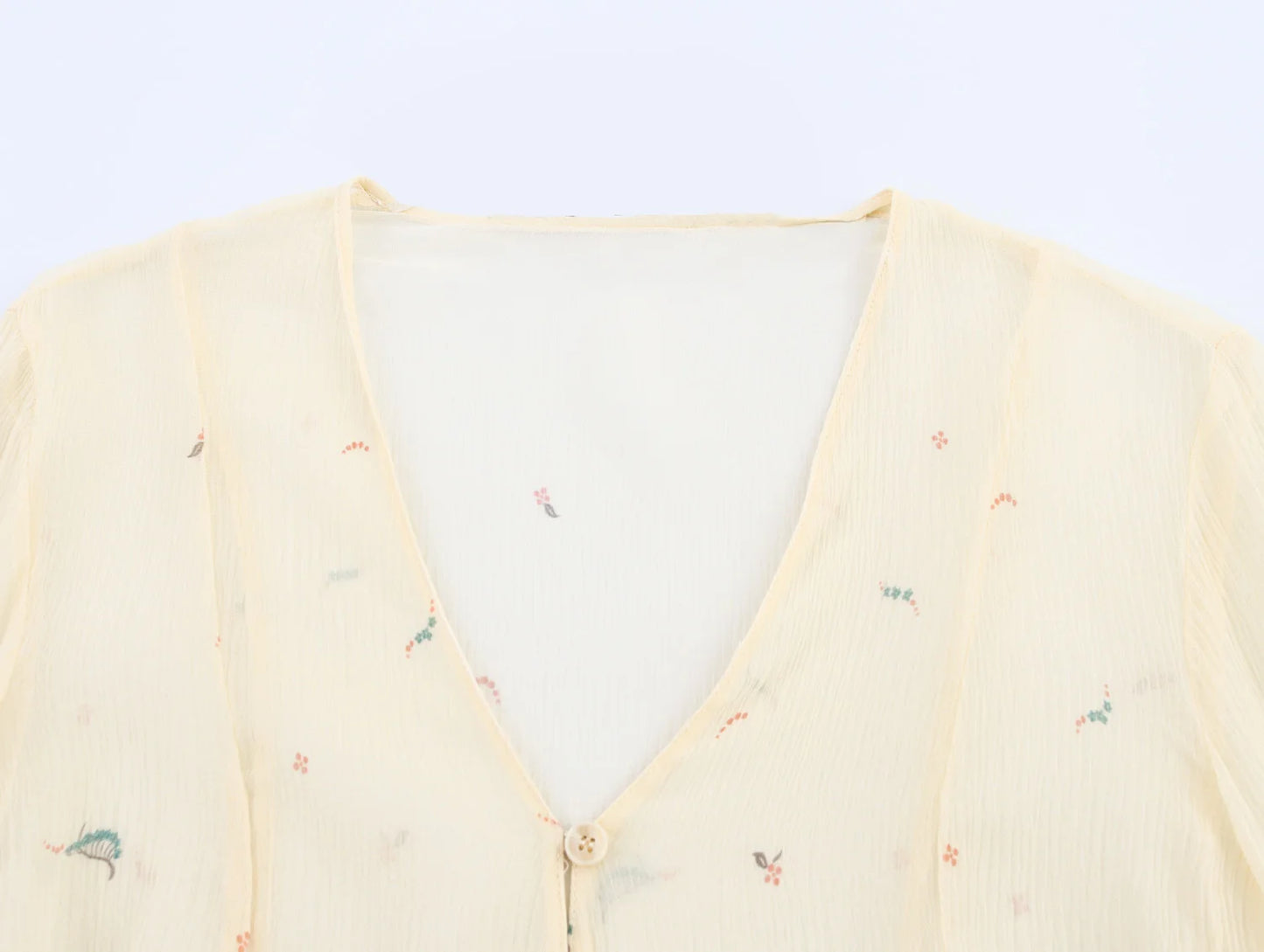long sleeve V-neck shirt