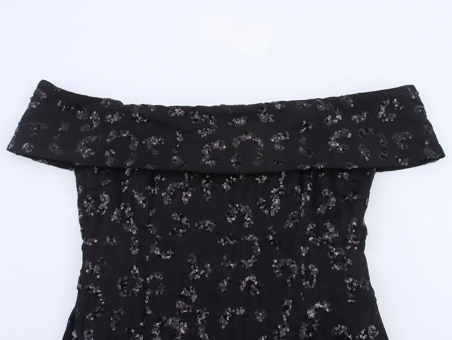 suit sequined tube top with high waist straight pants