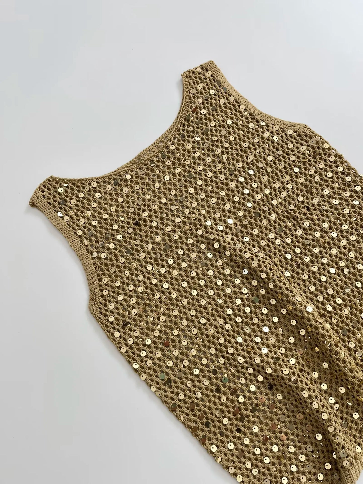 sequin sleeveless top