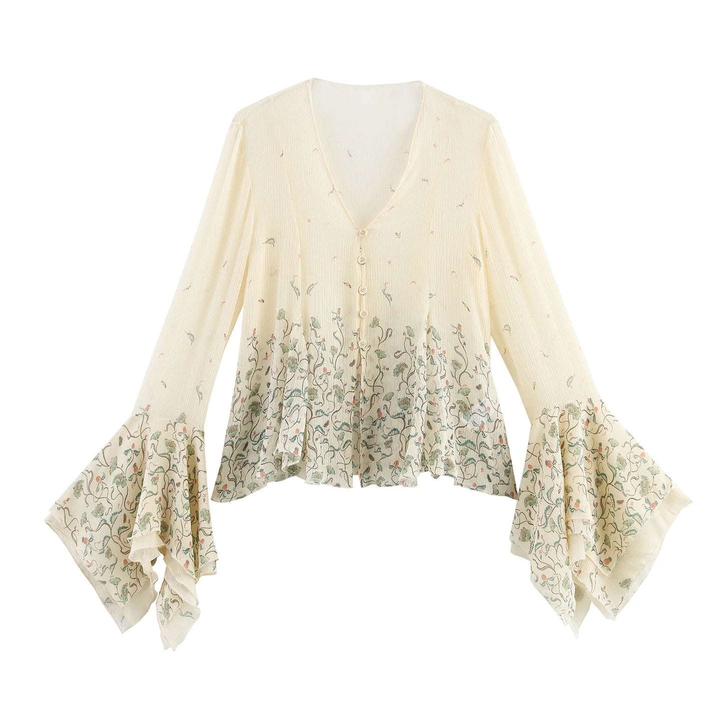 long sleeve V-neck shirt
