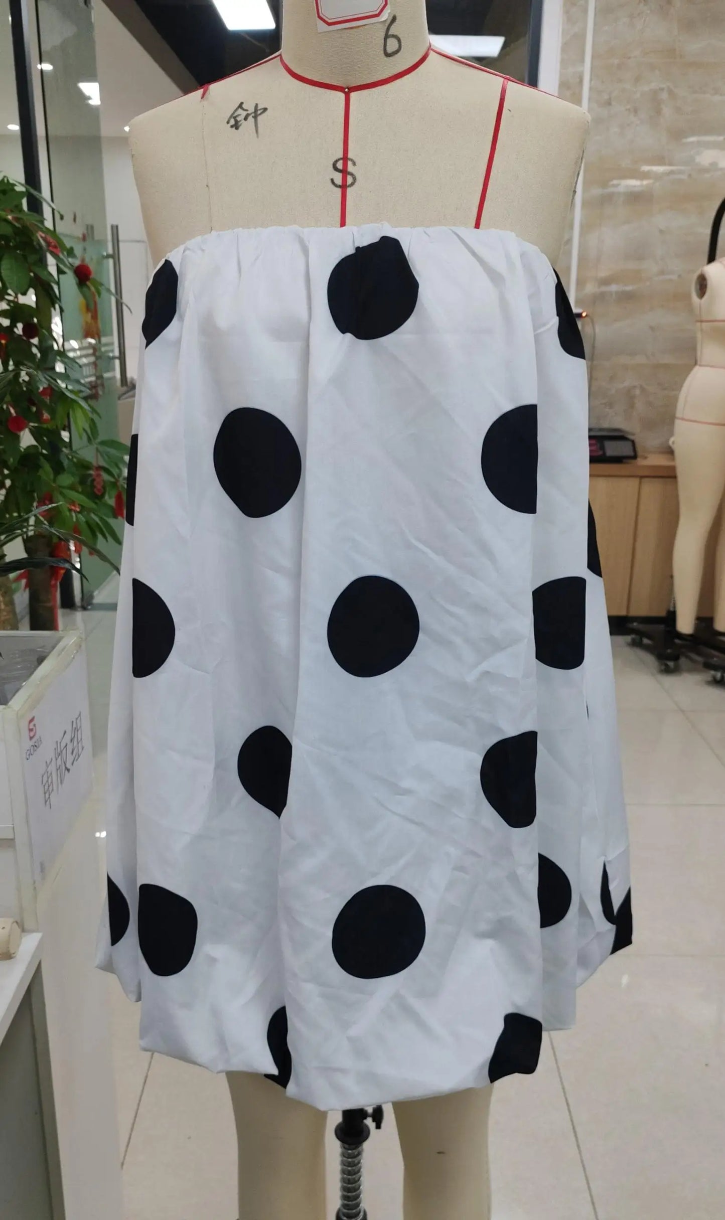 Dot Print Puffball Dress