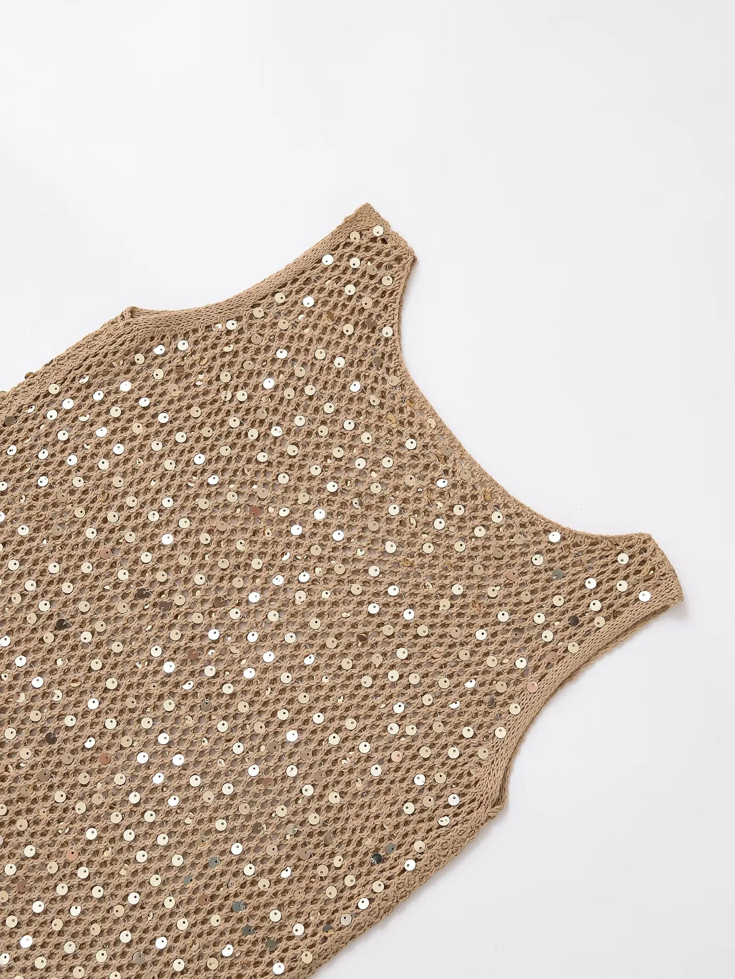 sequin sleeveless top