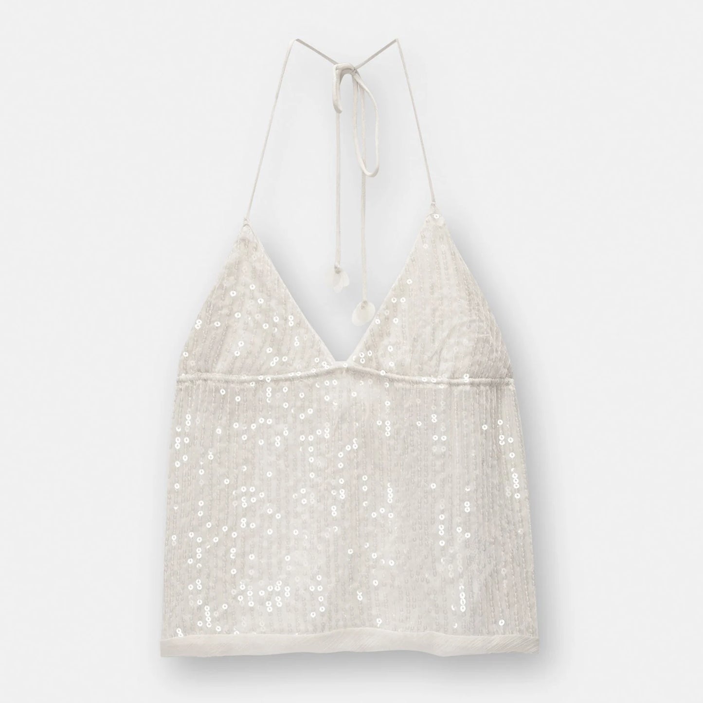 Sequins Backless CropTop