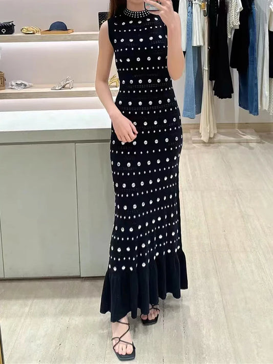 Polka Dot Knit Dress