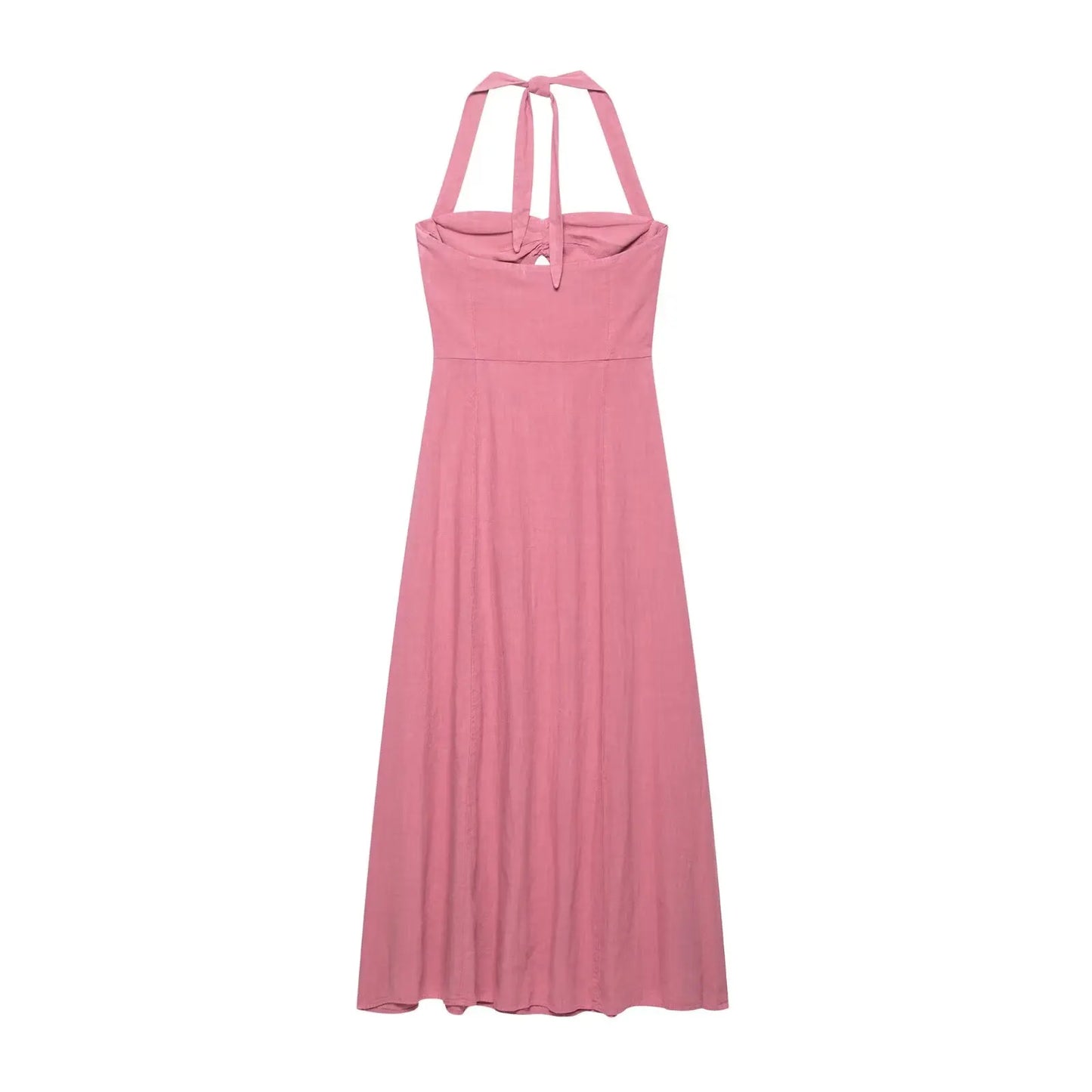 Tube pink maxi dress