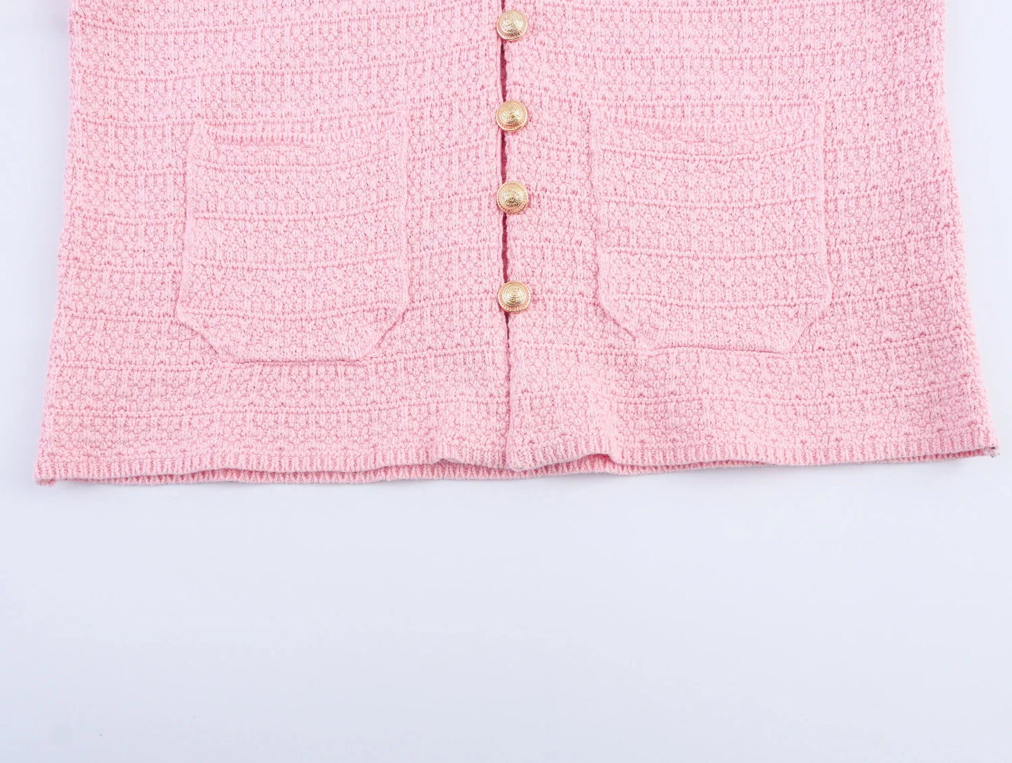 Short and Sleeve Knitted Cardigan Half Skirt Set