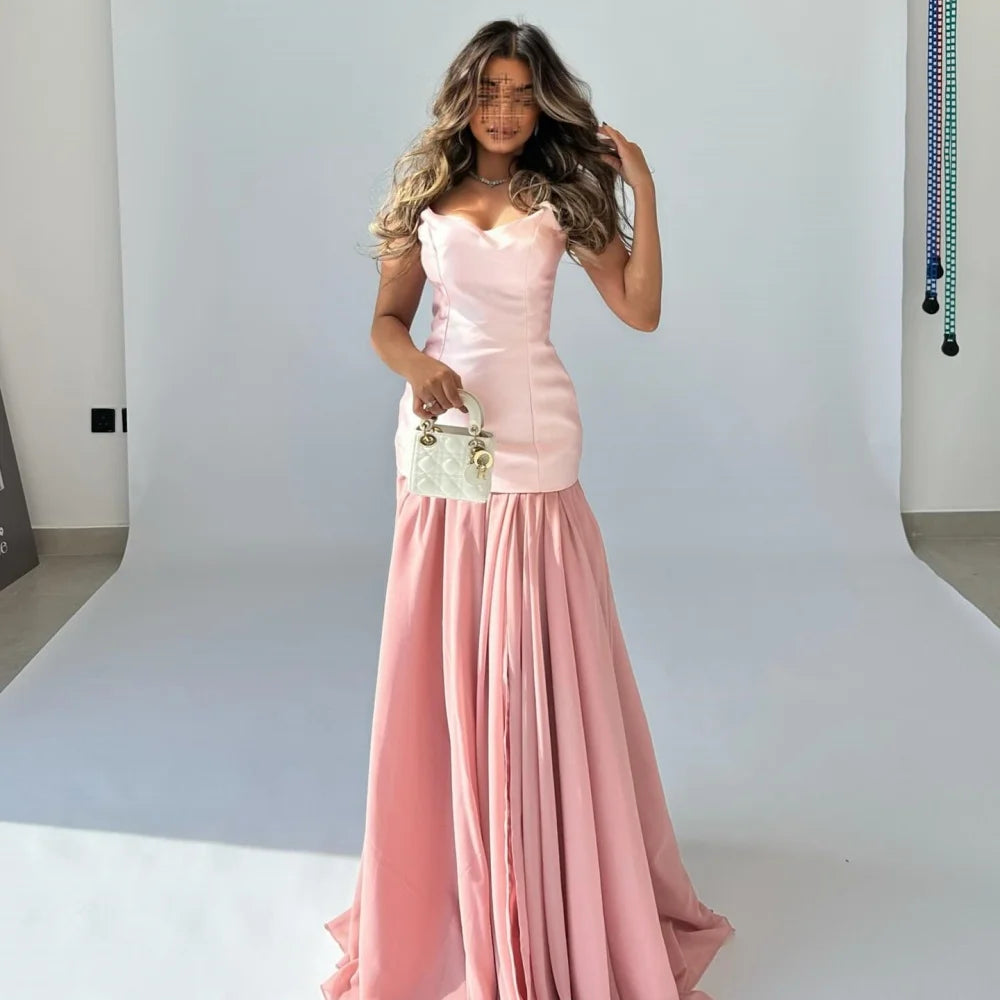 Pink Satin Dress
