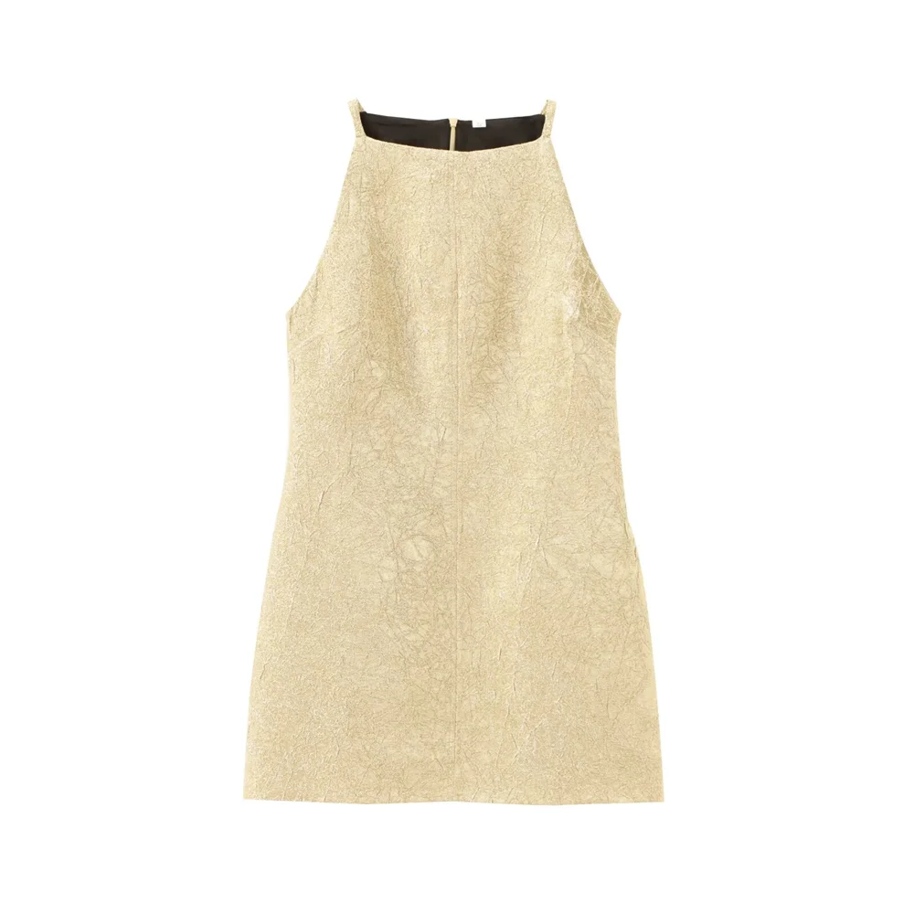 Round Neck Sleeveless Short Dress
