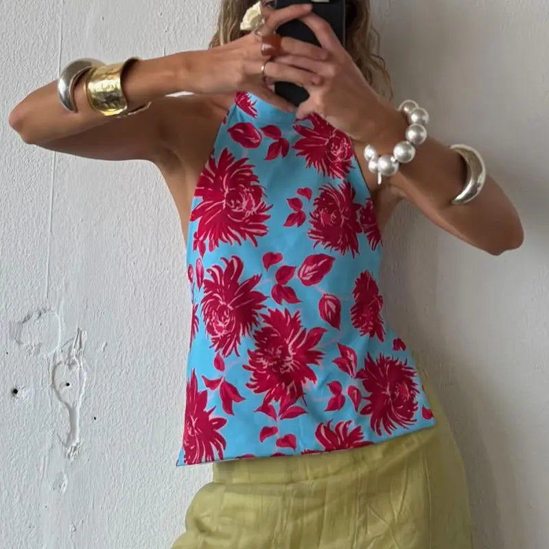 Backless Flower Top