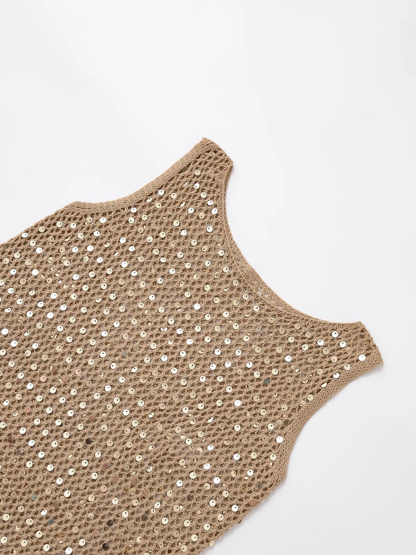 sequin sleeveless top